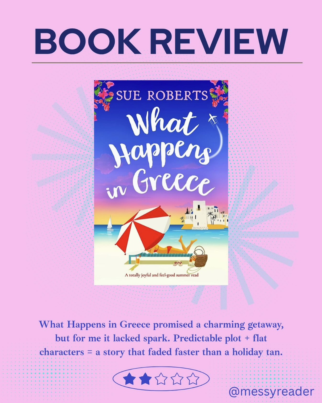 Review graphic for What Happens in Greece